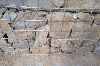 gabion stone that changes its structure