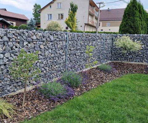 fence made of gabions