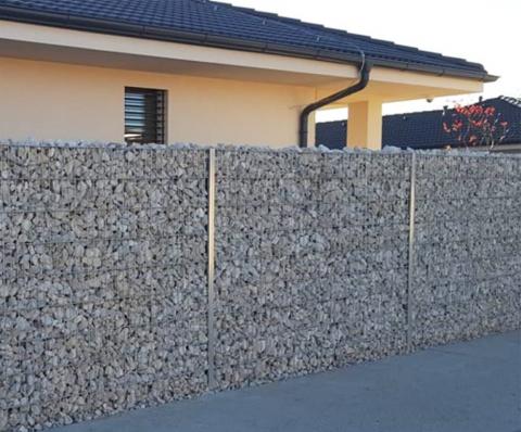 high gabion fence for privacy