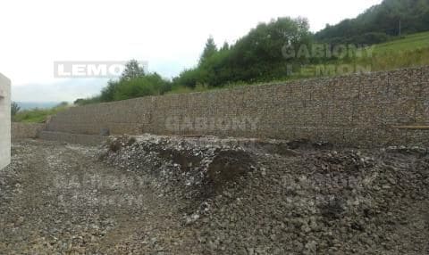 Assembly of the supporting gabion wall 53