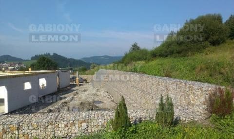 Assembly of the supporting gabion wall 62